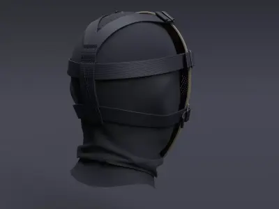 Tactical bulletproof mask 3D model