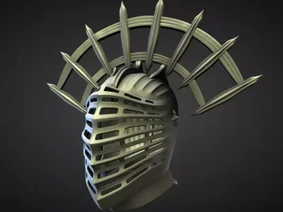 HELMET14 high and low poly Low-poly 3D model