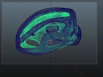 BICYCLE HELMET 3D model 2