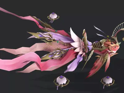Goldfish mount Low-poly 3D model