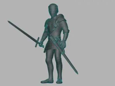 3D Character - Knight Low-poly 3D model