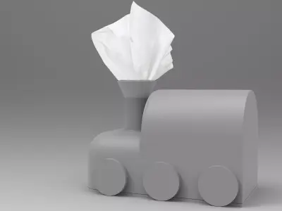 train tissuebox 3D print model