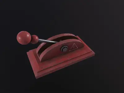 Industrial Electricitys Lever 3D Model Low-poly 3D model