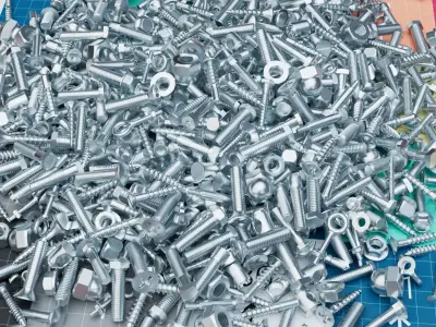 Screws and nuts 20pieces 3D model