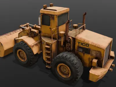 Tractor 3D Model  Low-poly 3D model