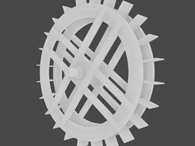 High poly Water Mill 3D model