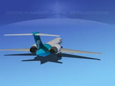 Boeing 717-200 Trans America 3D model