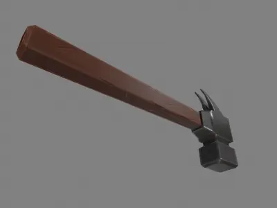 Stylized Hammer Free low-poly 3D model purchase