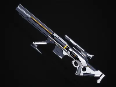 Sci-Fi Weapons X4 Package 3D model