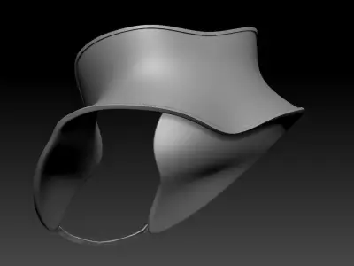 High-poly model Neck armor 3D model