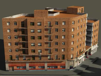 Building Collection 53-56 Low-poly 3D model