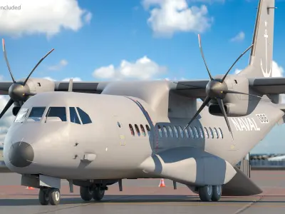 Airbus C295 Turboprop Maritime Patrol Aircraft Rigged 
