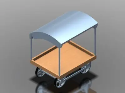 Panipuri cart Free 3D model