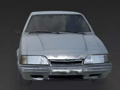 Realistic 80s Notchback Performance 3d model Low-poly 3D model