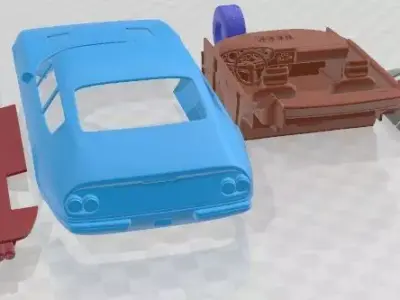 Ferrari Daytona Coupe 1968 Printable Car 3D print model