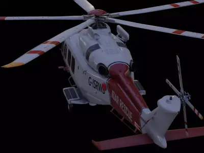 AgustaWestland AW139 Rescue - Military Low-poly 3D model