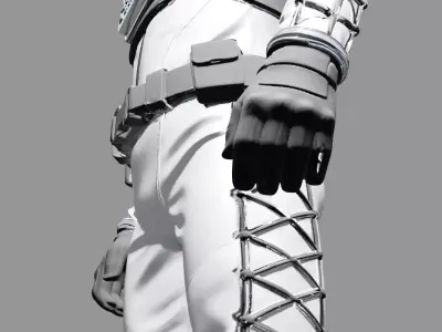 Retro Sci-Fi Space Explorer Suit 3D model
