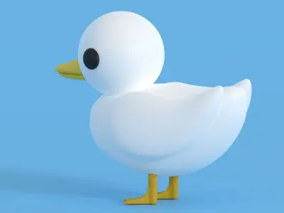 Cartoon Duck 3D model buy