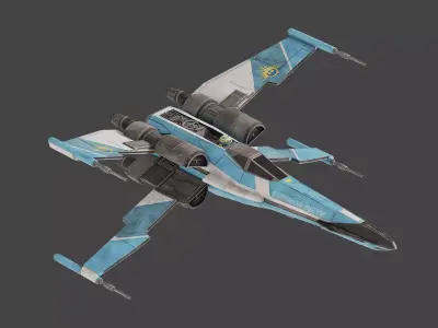 T-85 X-wing Starfighter - Star Wars Low-poly 3D model