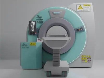 MRI Machine Realistic 3D Model Low-poly 3D model