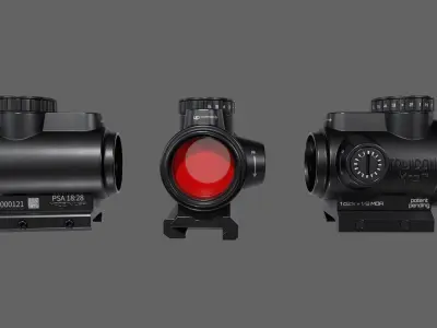 Scope-Trijicon-Red Low-poly 3D model
