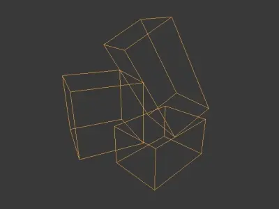 Carton boxes Free low-poly 3D model
