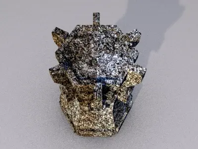 3D Ancient Pedestal Statue Sculpture Base 3D model Low-poly 3D model