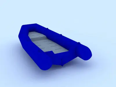 Inflatable boat 3D model