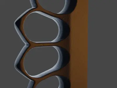 Brass knuckle US 1918  3D model