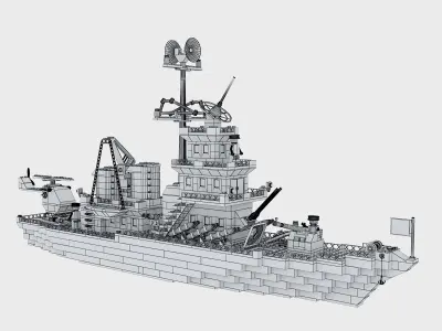 Lego ship 3D model