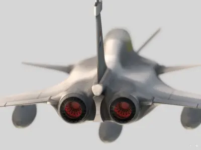 Rafale fighter  3D model by amir-mohammed94