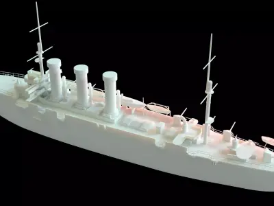Warship Cruiser Aurora 3D print model