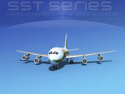 Boeing 707-320 SS Air Zimbabwe 3D model