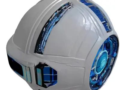 Futuristic Energy Shield Generator 3D model buy