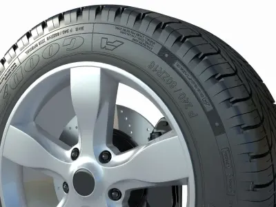 wheel Rim Tire 4 3D model
