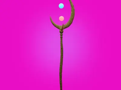 Dream Staff Game Ready  Free low-poly 3D model