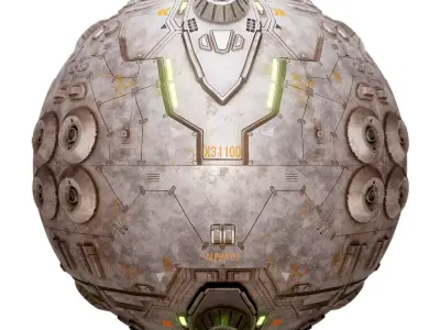 PBR Sci-Fi Industrial Texture 40 Low-poly 3D model