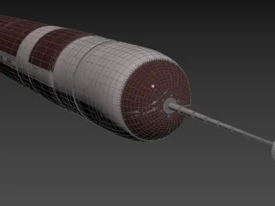 Trident D5 SLBM Missile 3D model