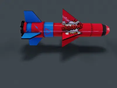 Missile Low-poly 3D model buy