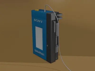Sony TPS-L2 Walkman from Guardians Of The Galaxy  Free low-poly 3D model