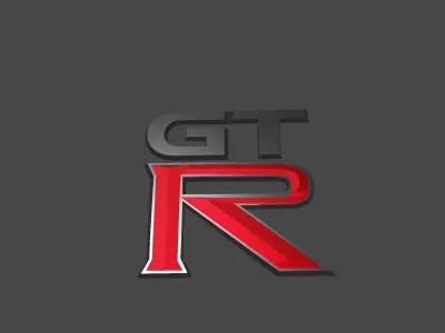 GTR logo Low-poly 3D model