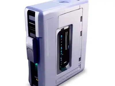 SciFi Futuristic Cassette Tape Low-poly 3D model