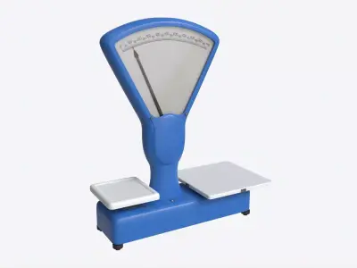 Vintage Grocery Weighing Scale 3D model