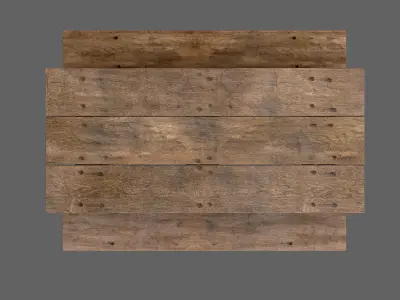 Medieval Style Table and Benches Low-poly 3D model