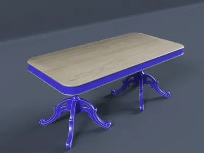 antique table in classic style 3D print model