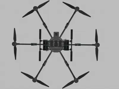 Vampire drone Baba Yaga SPP Low-poly 3D model