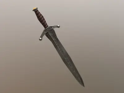 Sword Low-poly 3D model 43