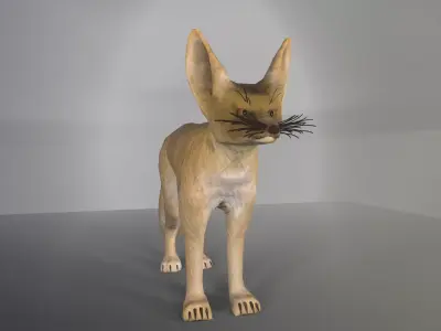 Bauble fox Low-poly 3D model