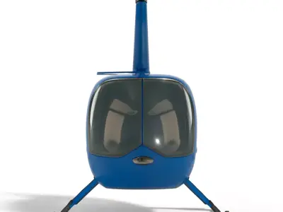 Light Utility Helicopter Blue Edition 3D model