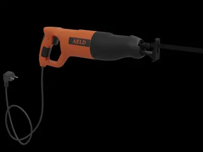 Reciprocating Saw Low-poly 3D model